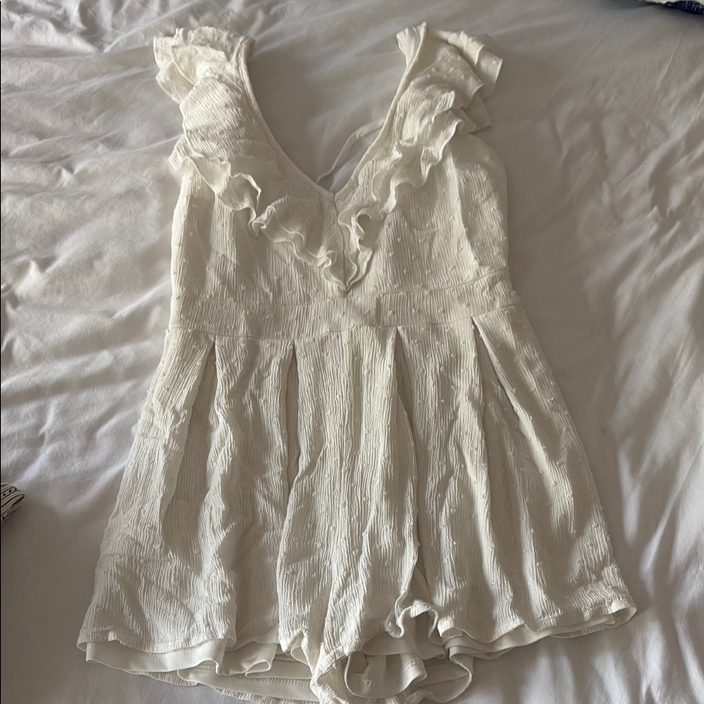 Altar'd State Cream Textured Romper